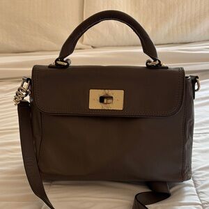 Kate Spade Chocolate Crossbody Bag with Gold Accents